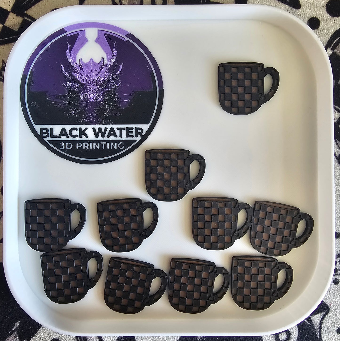 Checkered coffee mug