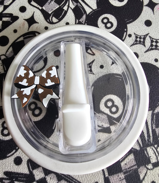 Cow print bow
