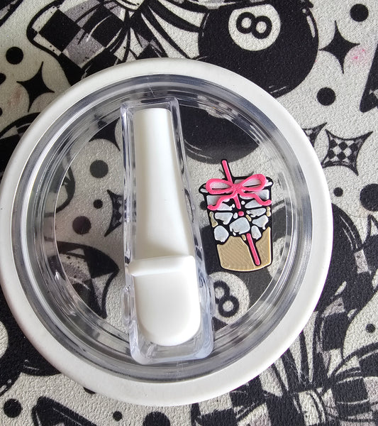 Iced coffee with bow